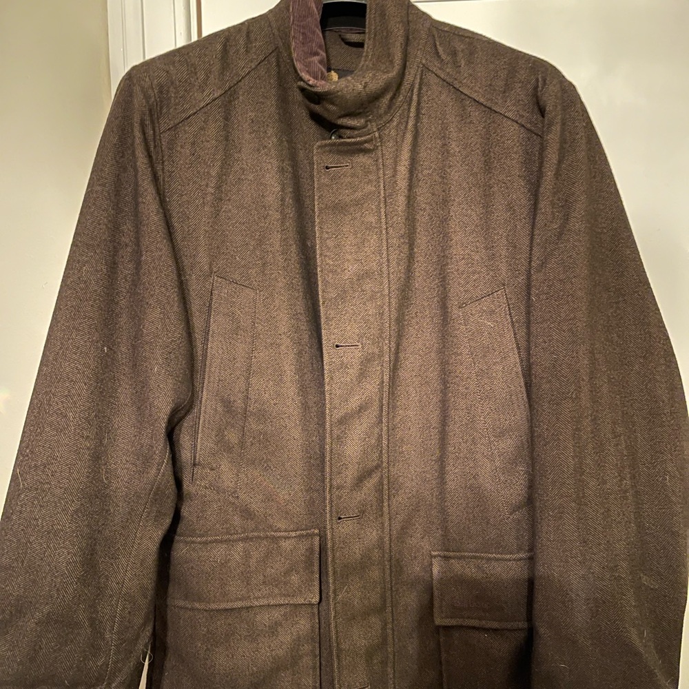 Mens Wool Barbour coat